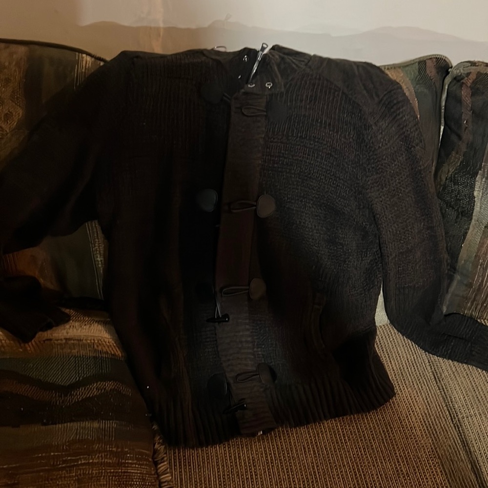 XL Brown Express Cardigan sweater